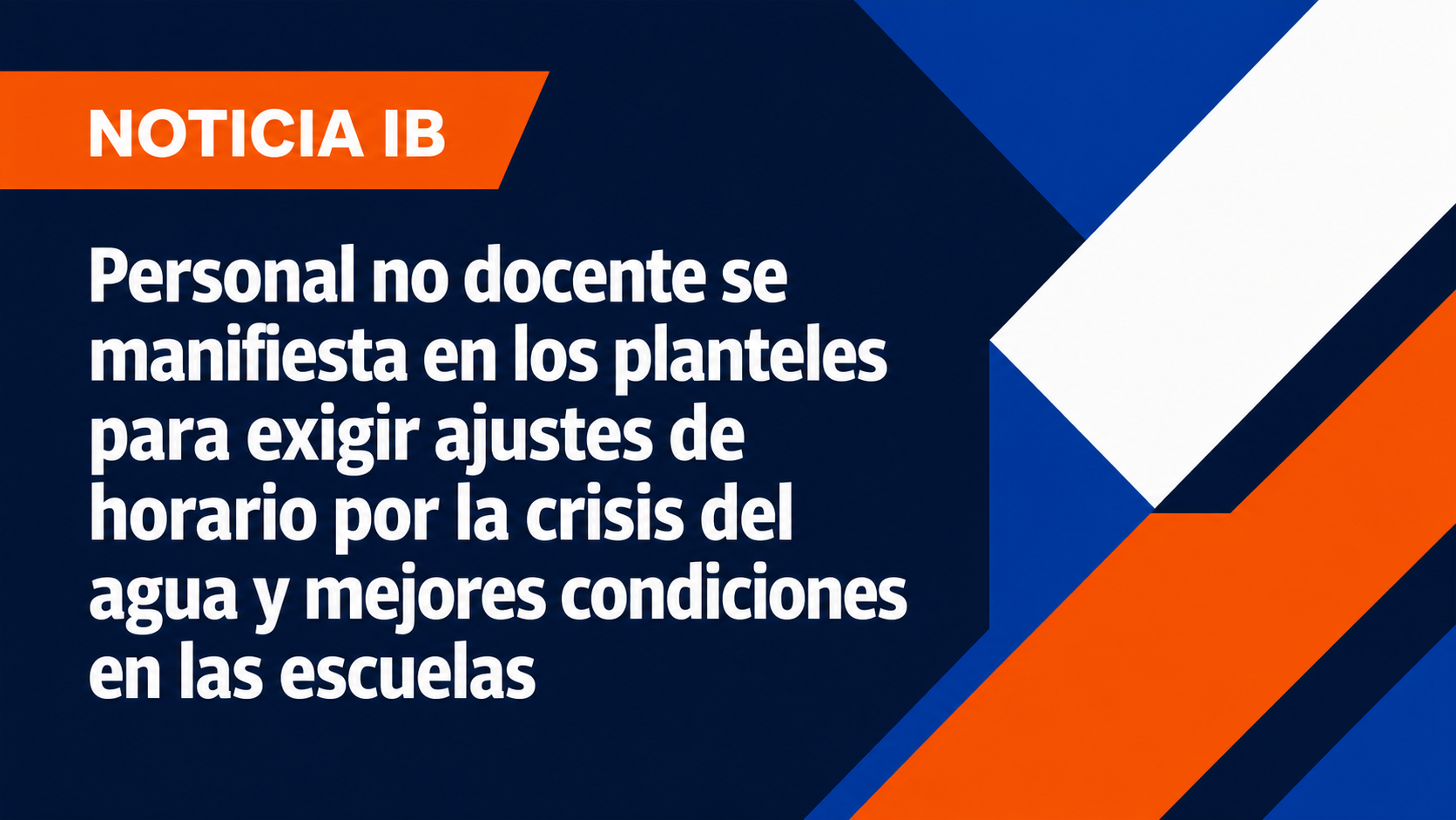 Personal no docente se manifiesta en los planteles para exigir ajustes de horario por la crisis del agua y mejores condiciones en las escuelas